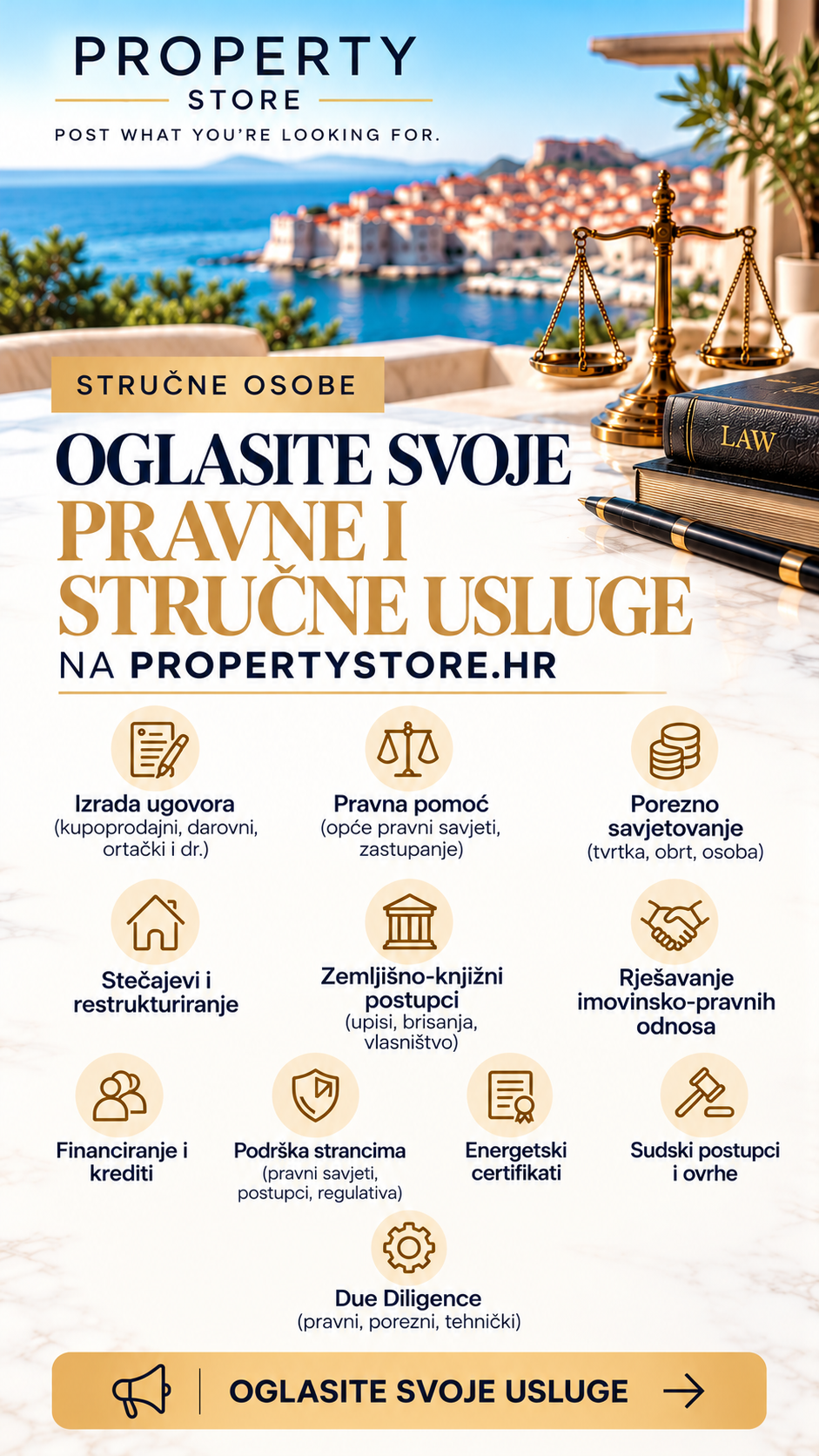 Oglašene pravne usluge za nekretnine